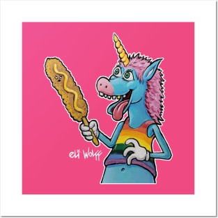 Unicorn Corndog Posters and Art